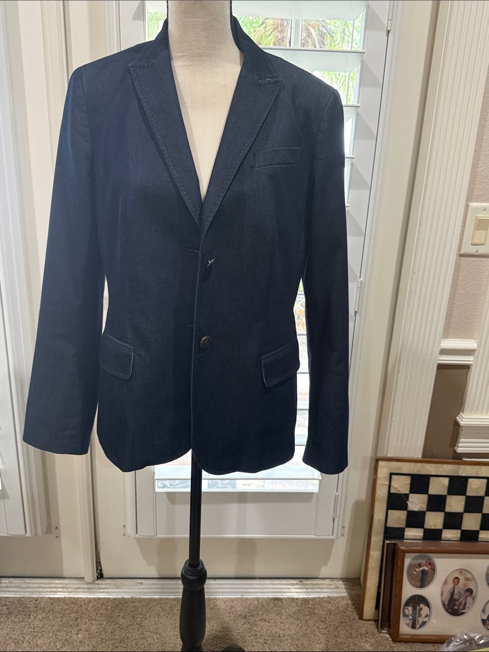 Talbot’s size 14 navy blue denim blazer